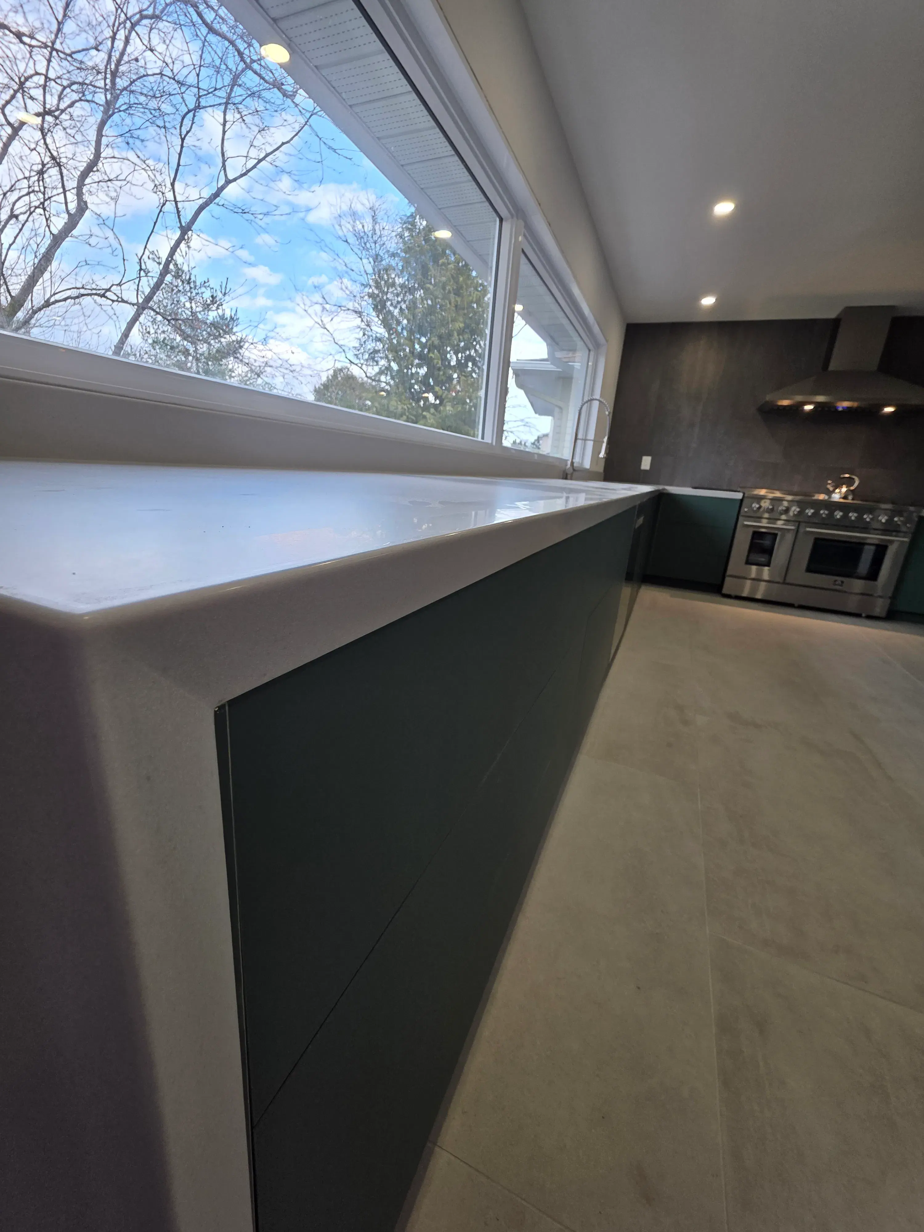 Custom kitchen cabinetry installed for an Orleans renovation