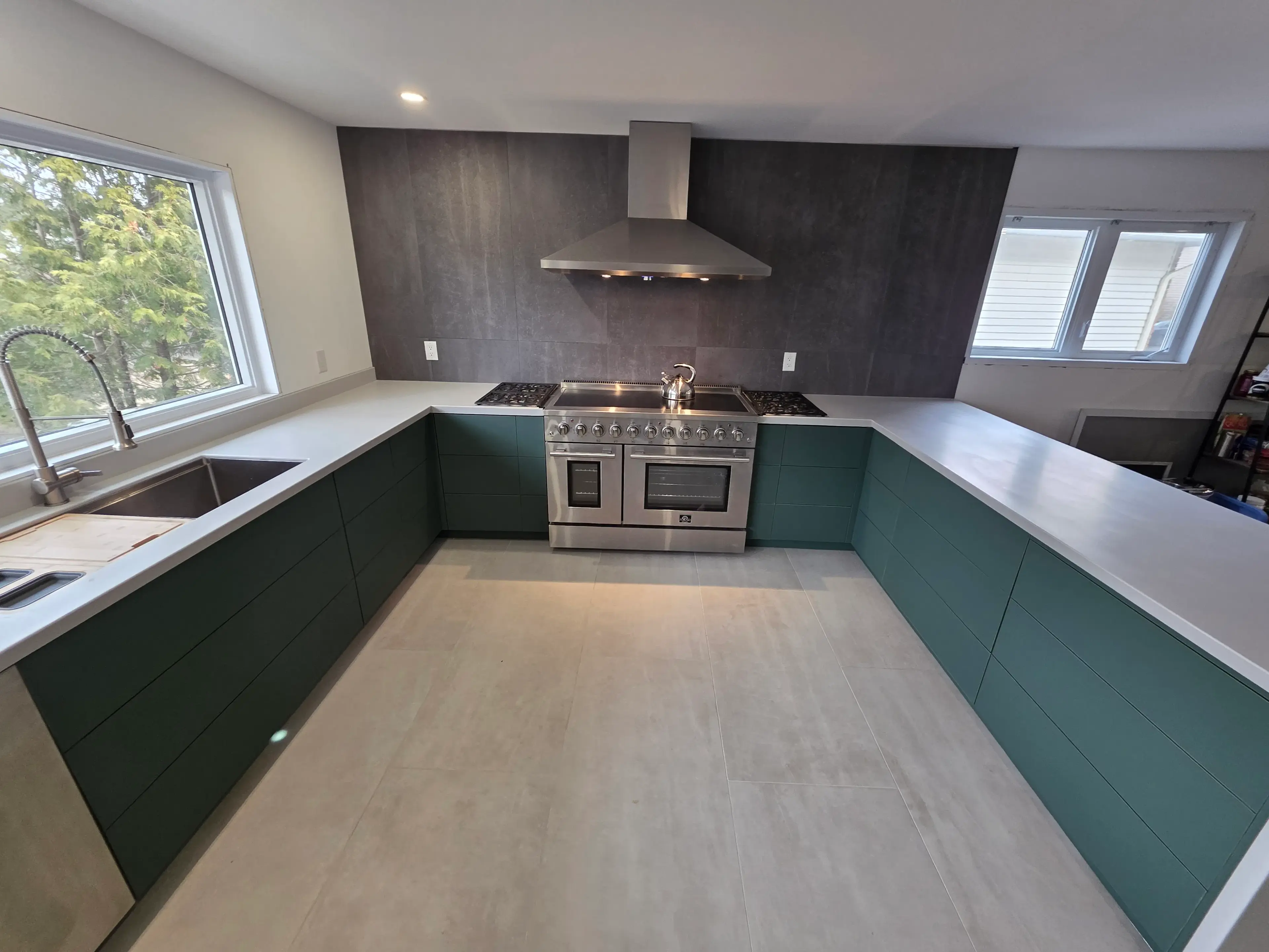 Custom solid surface countertop installed in an Orleans kitchen