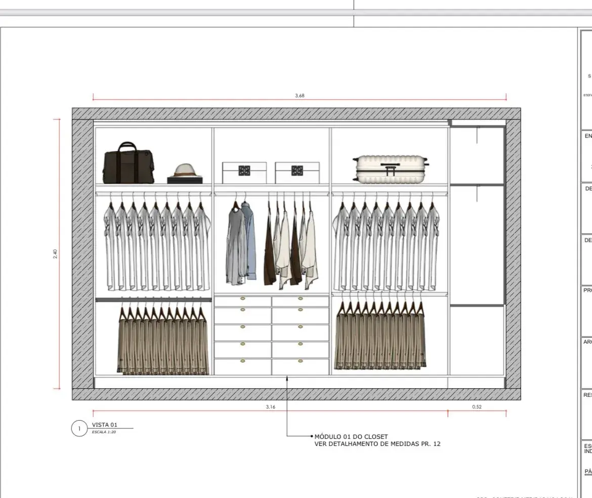 Custom cabinetry in a completed designer walk-in closet